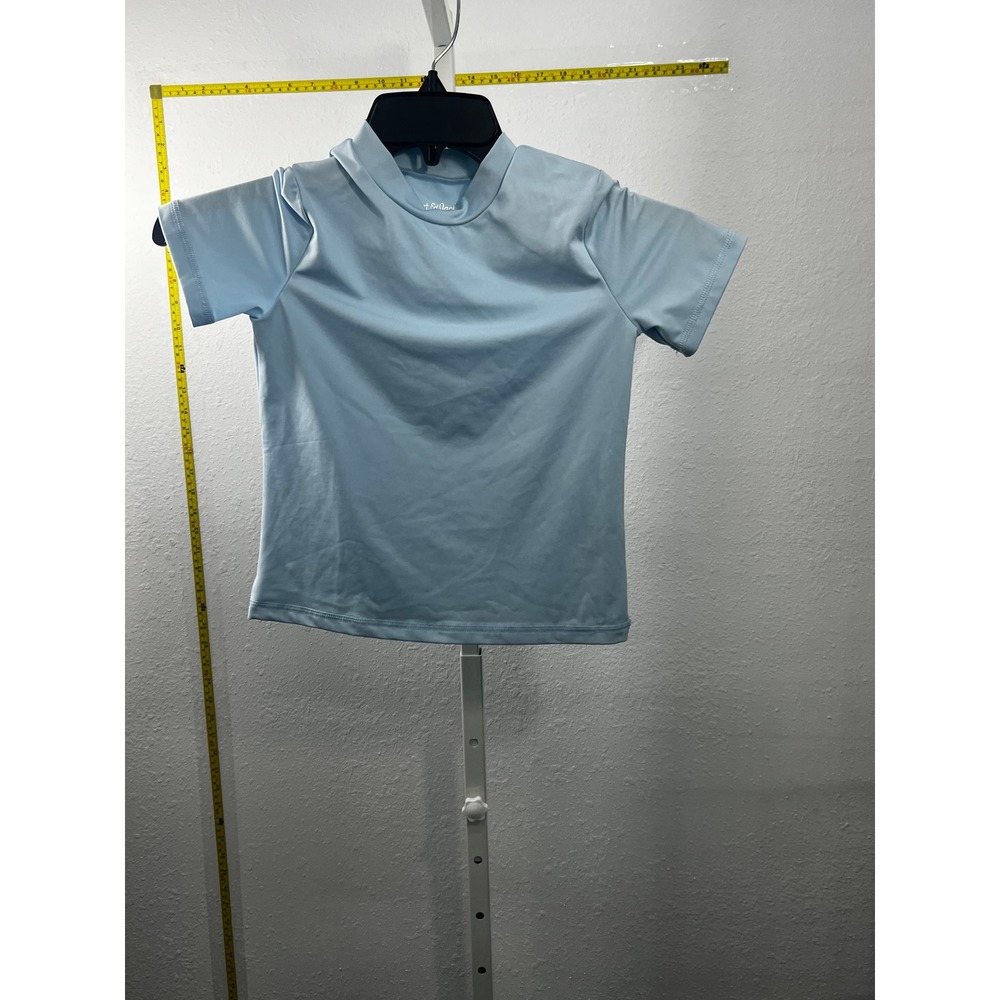 Cat & Jack Boys‎ Light Blue Short Sleeve Rash Guard Swim Shirt Size M 8